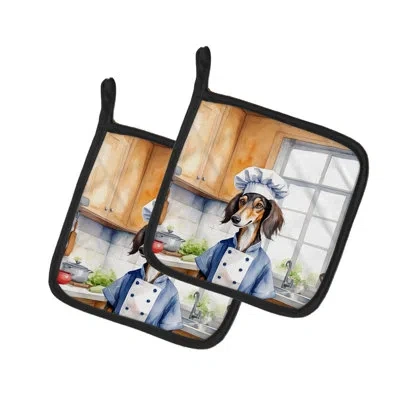 Caroline's Treasures The Dog Chef Set In Multicolor