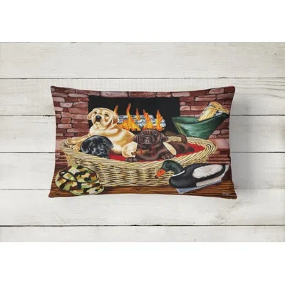 Caroline's Treasures The Next Generation Labrador Fabric Indoor/outdoor Throw Pillow