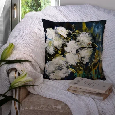 Caroline's Treasures Three Boll Cotton Indoor/outdoor Floral Throw Pillow In Multicolor