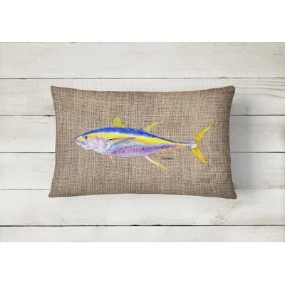 Caroline's Treasures Tuna Indoor/outdoor Brown Throw Pillow