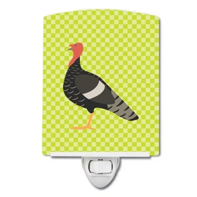 Caroline's Treasures Turkey Ceramic Night Light In Green