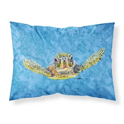 Caroline's Treasures Turtle Coming At You Pillowcase In Blue