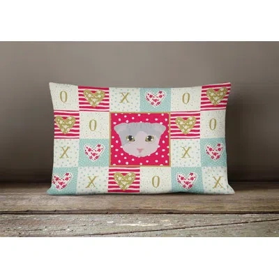 Caroline's Treasures Ukrainian Levkoy Cat Love Outdoor Rectangular Cushion With Filling