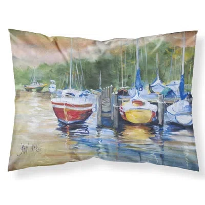 Caroline's Treasures Up The Sailboat Pillowcase In Army Green