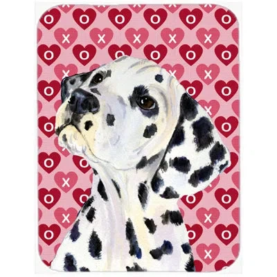 Caroline's Treasures Valentine Hearts Dalmatian Hearts Love And Valentine's Day Portrait Glass Cutting Board