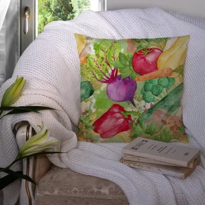 Caroline's Treasures Vegetables Farm To Table Outdoor Throw Pillow