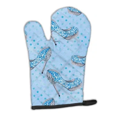 Caroline's Treasures Watercolor Cinderella Shoe Oven Mitt In Blue;gray