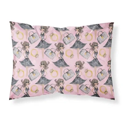 Caroline's Treasures Watercolor Fashion Diva On Pillowcase In Pink