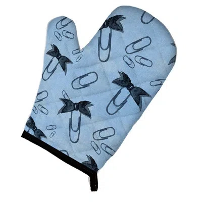 Caroline's Treasures Watercolor Paper Clips Oven Mitt In Blue;sky Blue