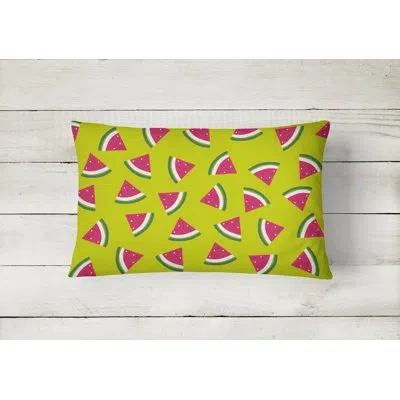 Caroline's Treasures Watermelon Lumbar Pillow In Green