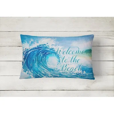 Caroline's Treasures Wave Welcome Indoor/outdoor Throw Pillow