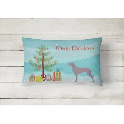 Caroline's Treasures Weimaraner Christmas Canvas Indoor/outdoor Throw Pillow