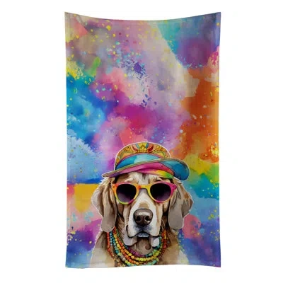 Caroline's Treasures Weimaraner Hippie Dawg Kitchen Towel In Multicolor