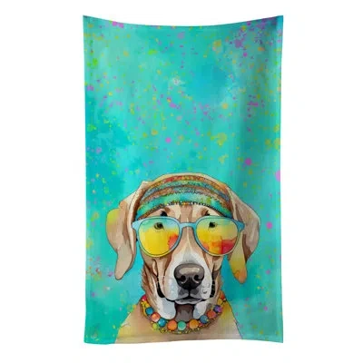 Caroline's Treasures Weimaraner Hippie Dawg Kitchen Towel In Multicolor