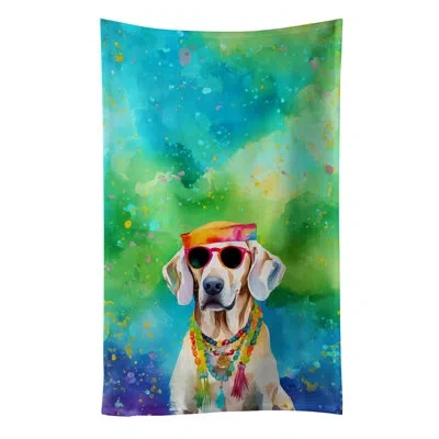 Caroline's Treasures Weimaraner Hippie Dawg Kitchen Towel In Multicolor