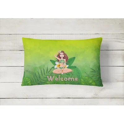 Caroline's Treasures Welcome Lady In Bikini Summer Indoor/outdoor Throw Pillow