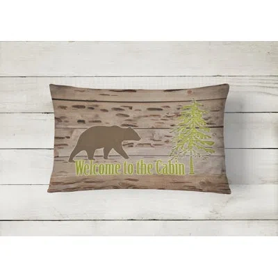 Caroline's Treasures Welcome To The Cabin Indoor/outdoor Throw Pillow