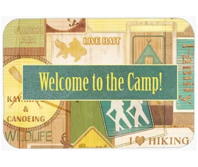Caroline's Treasures Welcome To The Camp Glass Cutting Board