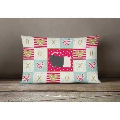 Caroline's Treasures Welsh Necked Goat Love Outdoor Rectangular Cushion With Filling