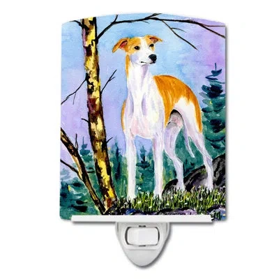 Caroline's Treasures Whippet Ceramic Night Light In Blue