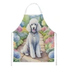 Caroline's Treasures White Poodle Spring Path Apron In Multicolor