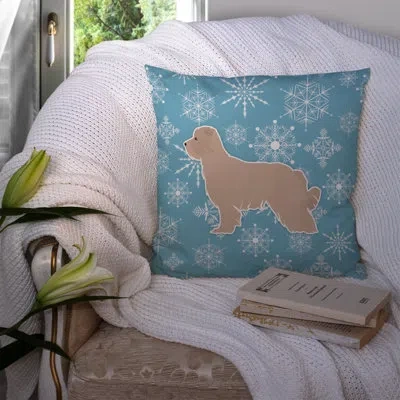 Caroline's Treasures Winter Snowflakes Indoor/outdoor Throw Pillow