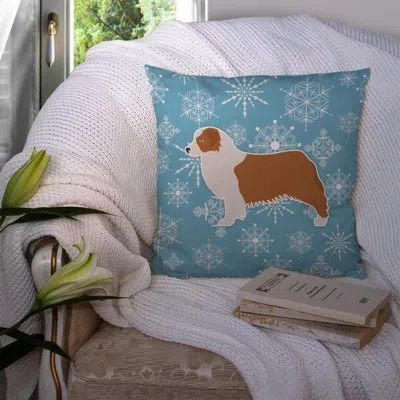 Caroline's Treasures Winter Snowflakes Indoor/outdoor Throw Pillow