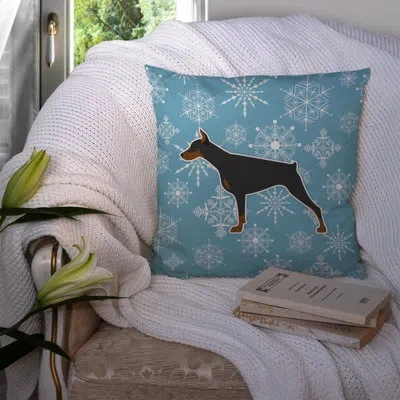 Caroline's Treasures Winter Snowflakes Indoor/outdoor Throw Pillow