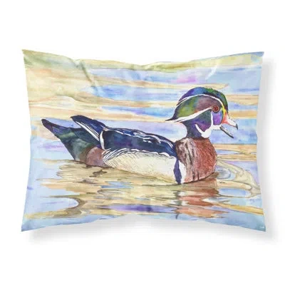 Caroline's Treasures Wood Duck Pillowcase In Blue