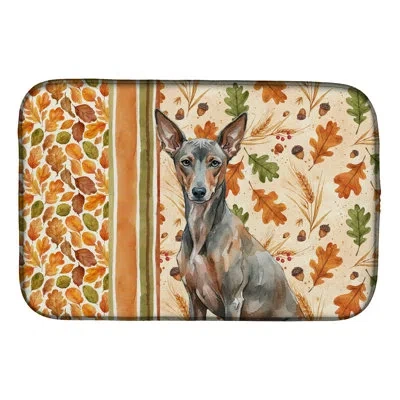 Caroline's Treasures Xoloitzcuintli Heirloom Fall Dish Drying Mat In Natural
