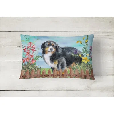 Caroline's Treasures Zabarskaya Bernese Mountain Dog Spring Indoor/outdoor Throw Pillow