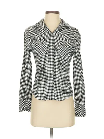 Pre-owned Caroll Long Sleeve Blouse In Black