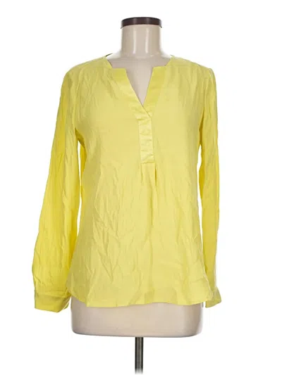 Pre-owned Caroll Long Sleeve Blouse In Yellow