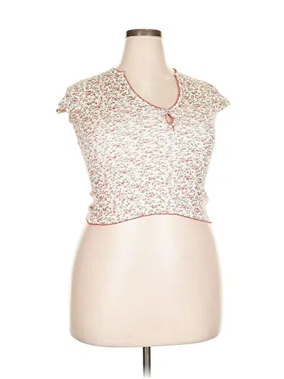 Pre-owned Caroll Short Sleeve Blouse In Red
