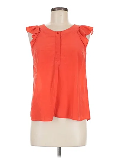 Pre-owned Caroll Sleeveless Blouse In Orange