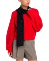 Carolyn Rowan Accessories Long Cashmere & Crystal Scarf In Black/rainbow