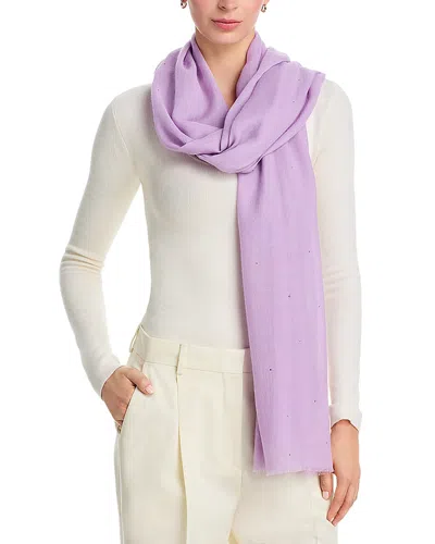 Carolyn Rowan Accessories Micro Crystal Scattered Wool Blend Shawl In Blue