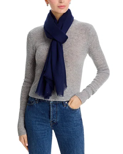 Carolyn Rowan Accessories Micro Crystal Scattered Wool Blend Shawl In Blue