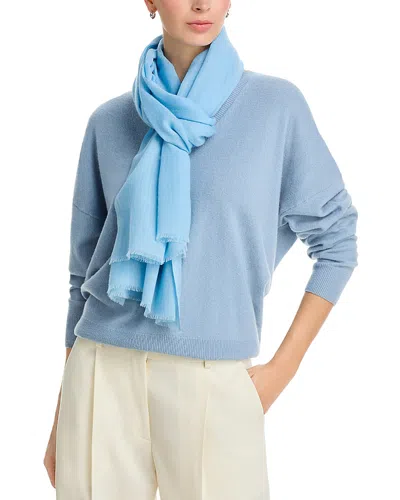 Carolyn Rowan Accessories Micro Crystal Scattered Wool Blend Shawl In Blue