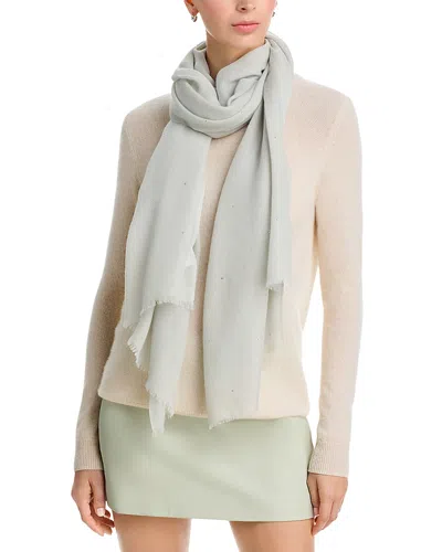 Carolyn Rowan Accessories Micro Crystal Scattered Wool Blend Shawl In Gray