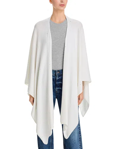 Carolyn Rowan Accessories Scattered Crystal Cotton & Cashmere Ruana In Gray