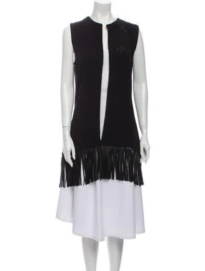 Pre-owned Carolyn Rowan Cashmere Crew Neck Sweater In Black