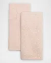 Carolyn Rowan Cashmere Fingerless Gloves W/ Faux Pearls In Mallow Pink