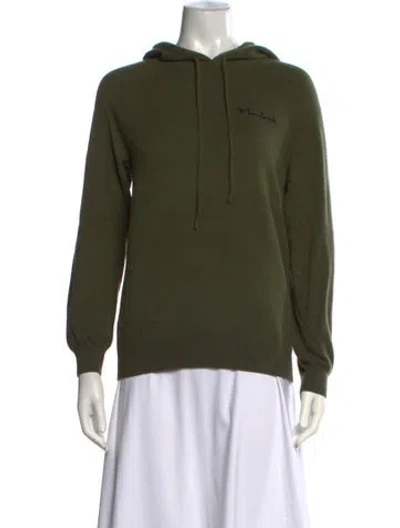 Pre-owned Carolyn Rowan Cashmere Graphic Print Sweater In Green