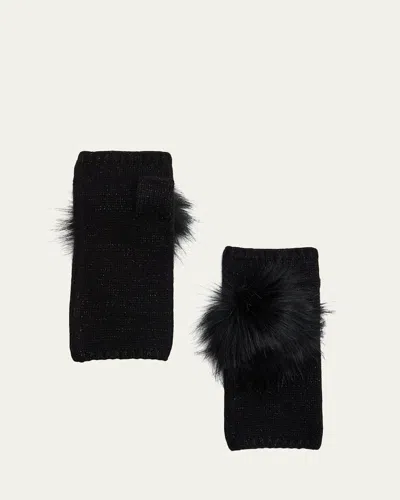 CAROLYN ROWAN CASHMERE LUREX FINGERLESS GLOVES