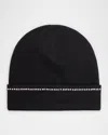 Carolyn Rowan Cashmere Pearly Beanie In Black