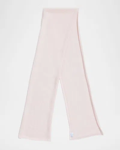 Carolyn Rowan Cashmere Scarf W/ Rolled Trim In Pink