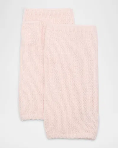 Carolyn Rowan Cashmere Short Fingerless Gloves In Pink