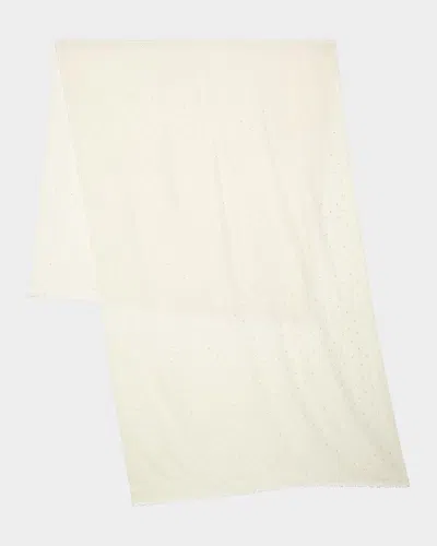 Carolyn Rowan Cashmere/silk Scarf With Scattered Sequins In Neutral