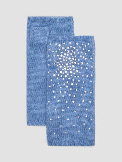 Carolyn Rowan Collection Women's Asterism Cashmere Fingerless Gloves In Denim
